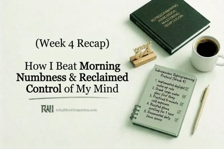 (Week 4 Recap) How I Beat Morning Numbness and Reclaimed Control of My Mind