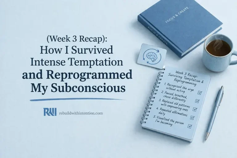 How I Survived Intense Temptation and Reprogrammed My Subconscious (Week 3 Recap)