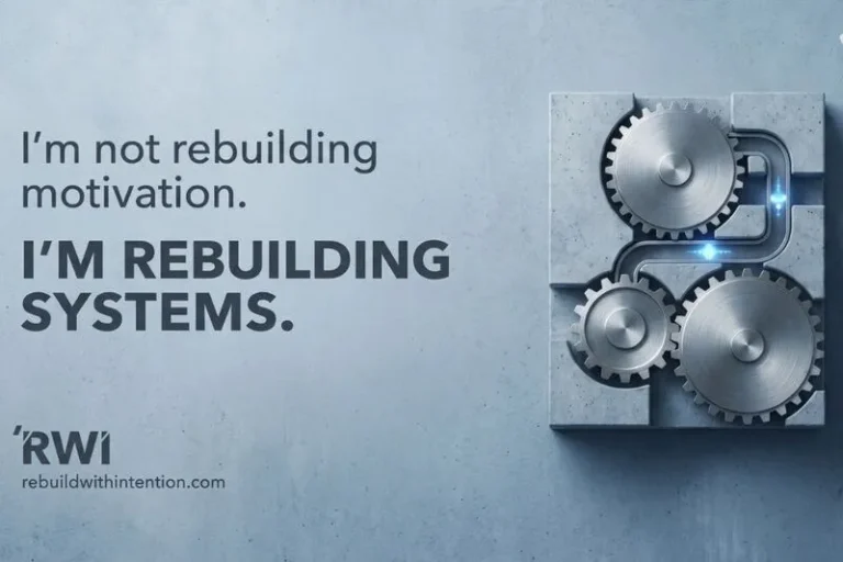 I’m Not Rebuilding Motivation, I’m Rebuilding Systems