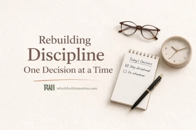 Rebuilding Discipline One Decision at a Time