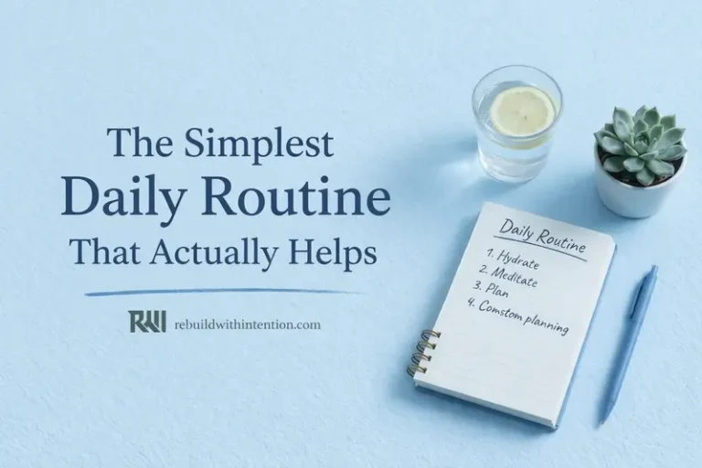 The Simplest Daily Routine That Actually Helps