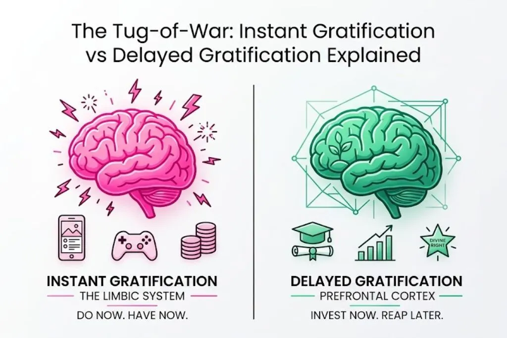 The Tug-of-War Instant Gratification vs Delayed Gratification Explained