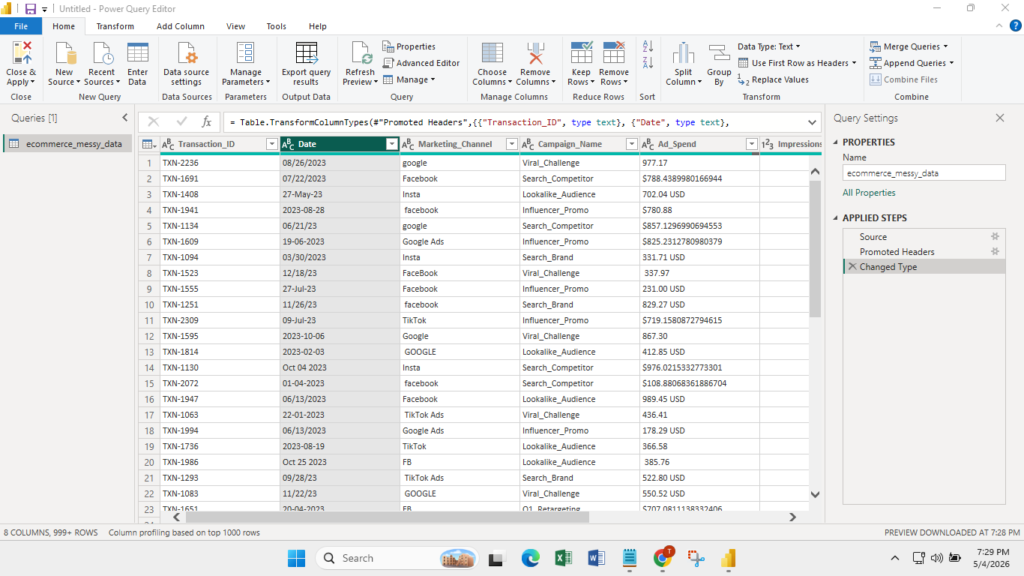 messy date tab