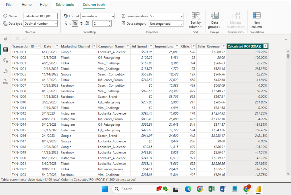power bi dashboard
