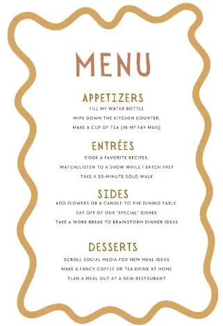 dopamine menu example