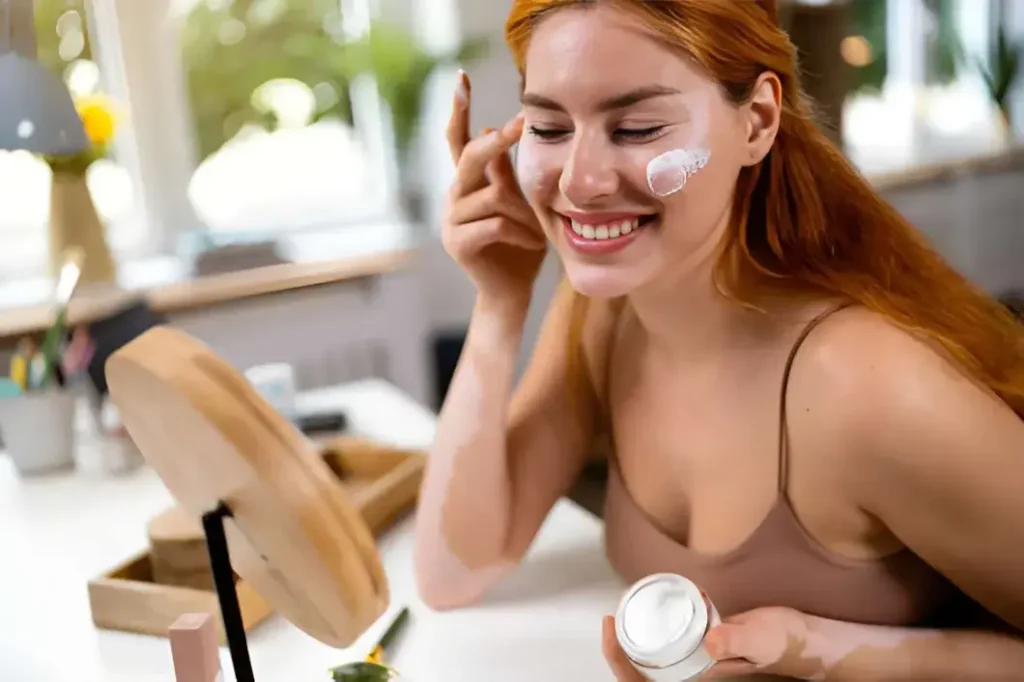Woman applying Self-Care Habits