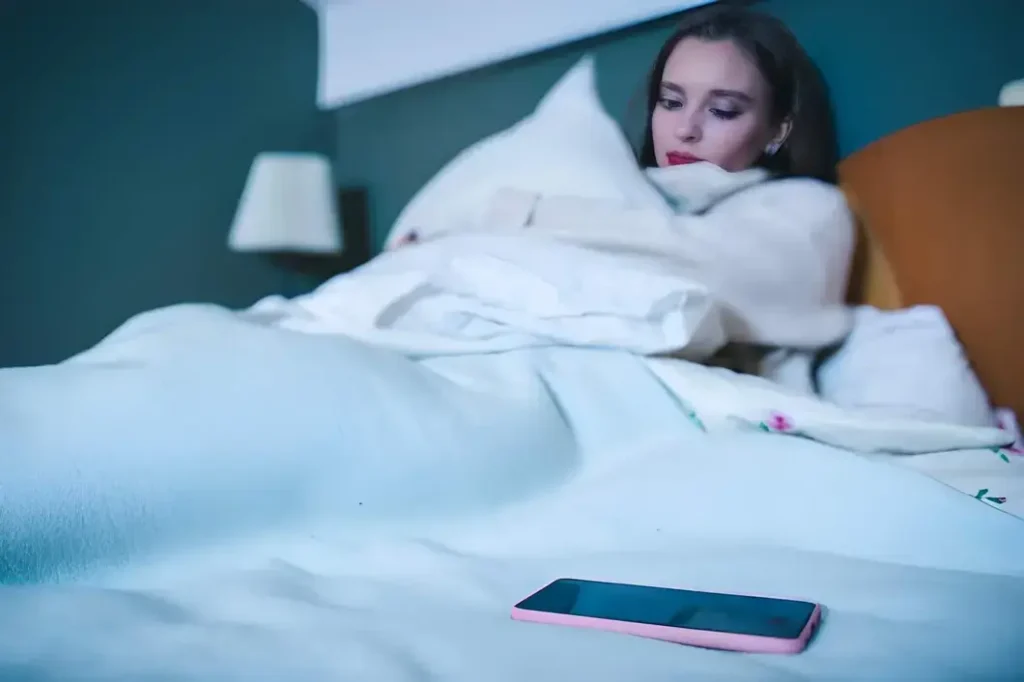 staring at phone Digital Discipline Habits
